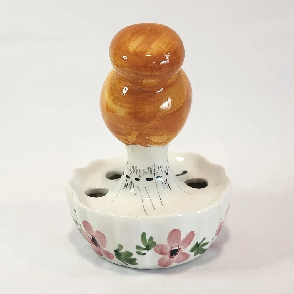 Vintage Lady Head Vintage Lipstick Holder Quadrifoglio Italy 60s (?)‎